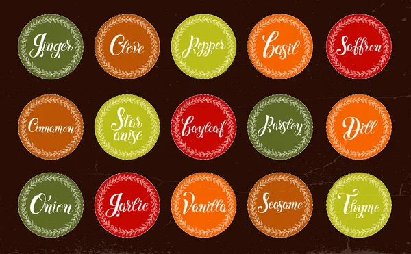 Spices_set — Stock Vector