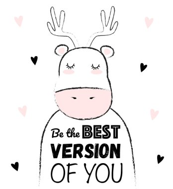 Vektör karikatür kroki geyik çizim