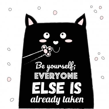 Vektör karikatür kroki kedi çizim