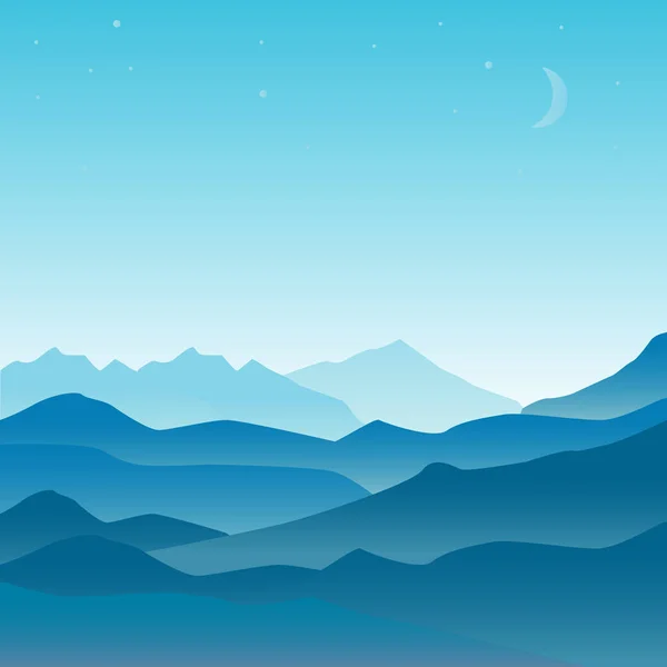 Illustration vectorielle de paysage en design plat — Image vectorielle