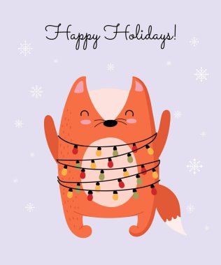 2020 yılının en yaratıcı kartpostalı. Şirin Fo ve kış işleriyle birlikte.