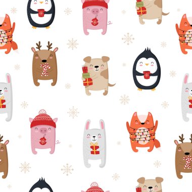 Elleri güzel kış hayvanları çizen kusursuz bir şekil. C