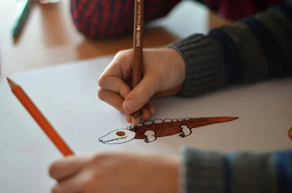 Desenho na escola — Fotografia de Stock