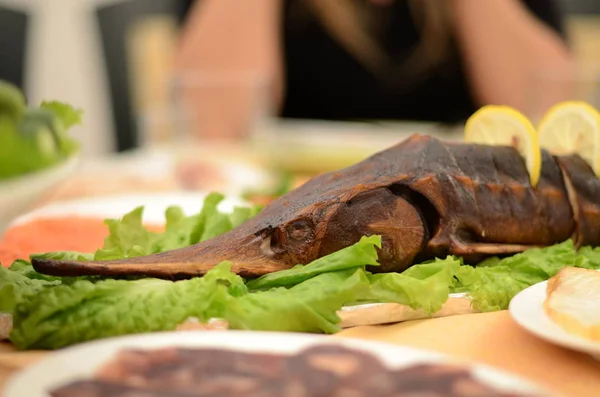 Esturión Siberiano Acipenser Baerii Carne Sabrosa —  Fotos de Stock