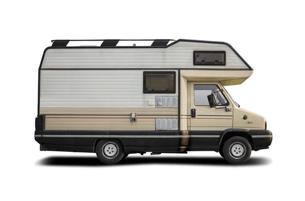 Velho motorhome isolado em branco — Fotografia de Stock