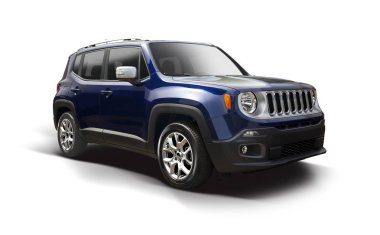 Jeep üzerinde beyaz izole Renagade