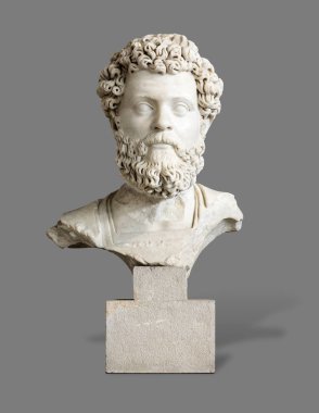 Antik Yunan adam büstü izole