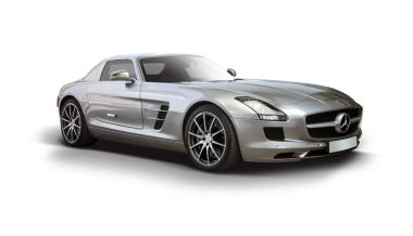 Mercedes-Benz Sls Amg beyaz izole