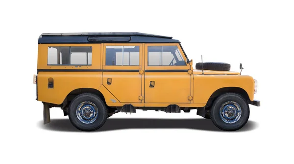 Yol araç yan bakış beyaz izole