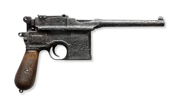 Old Pistol Isolated White — Stock Photo, Image