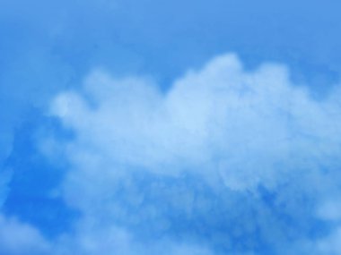 Arka planda bulutlar olan mavi gökyüzü