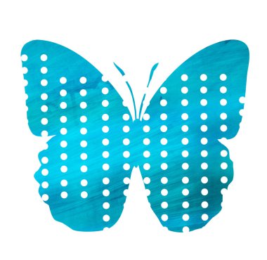 Beyaz halkalı suluboya kelebek