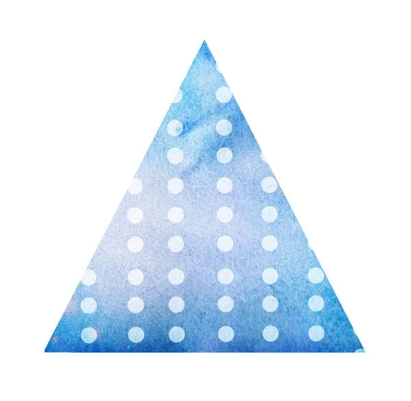 Triangle Aquarelle Avec Cercles Sur Blanc — Photo