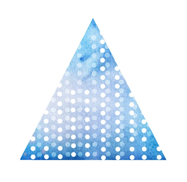 Triangle Aquarelle Avec Cercles Sur Blanc — Photo