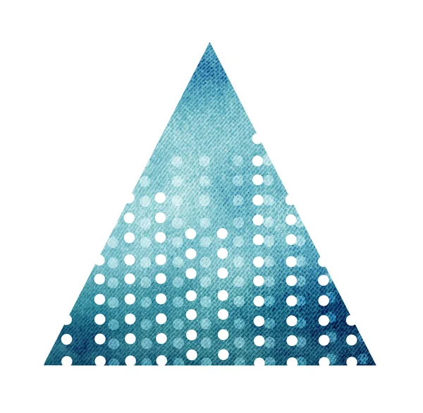Aquarell Dreieck Mit Kreisen Auf Weiß — Stockfoto