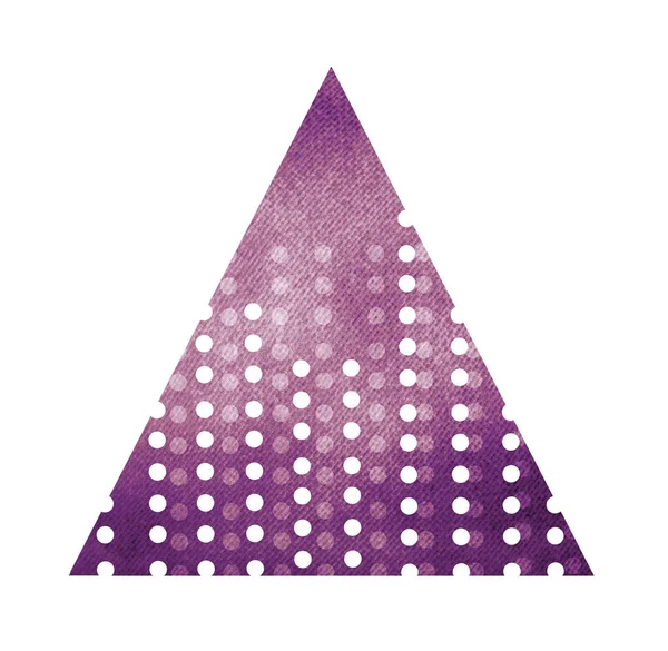 Triángulo Acuarela Con Círculos Blanco —  Fotos de Stock