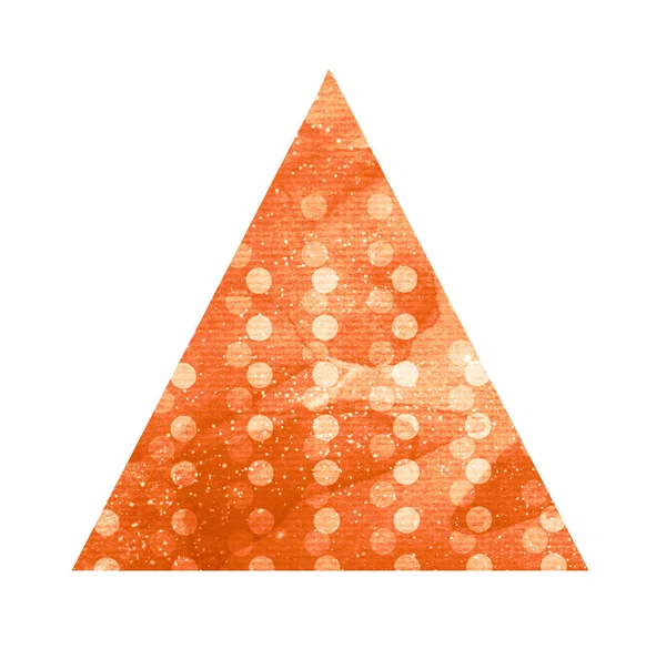 Triangle Aquarelle Avec Cercles Sur Blanc — Photo