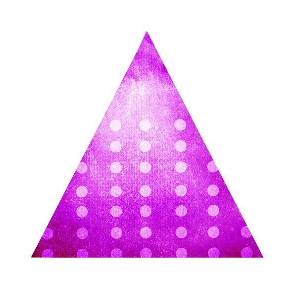 Triângulo Aquarela Com Círculos Branco — Fotografia de Stock