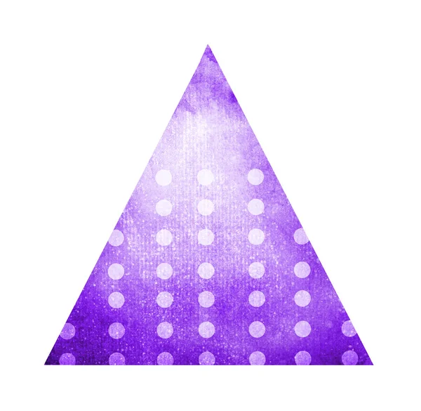 Aquarell Dreieck Mit Kreisen Auf Weiß — Stockfoto