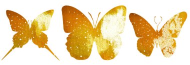 Üzerinde parmak izleri olan suluboya kelebekler.