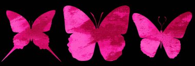 Üzerinde parmak izleri olan suluboya kelebekler.