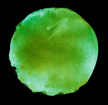 Arkaplan olarak siyah üzerine suluboya çember