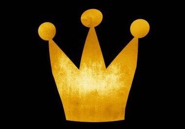 Siyah üzerine suluboya taç