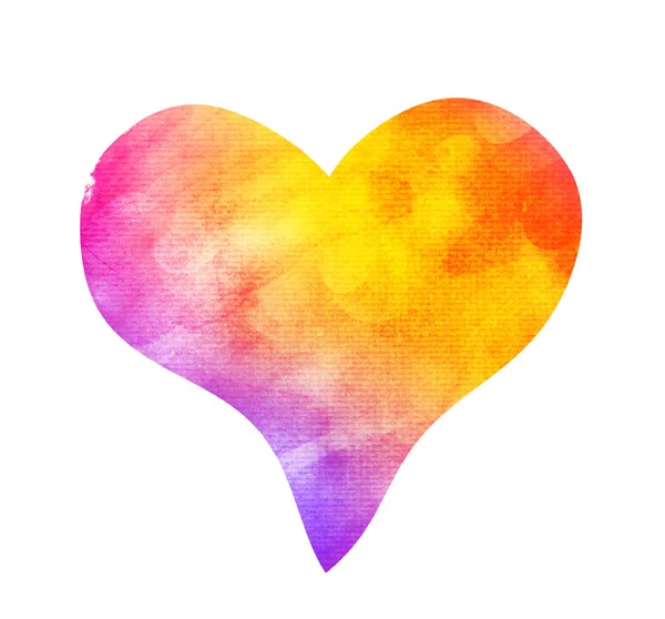 Watercolor Abstract Heart White — Stock Photo, Image