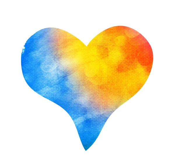 Watercolor Abstract Heart White — Stock Photo, Image