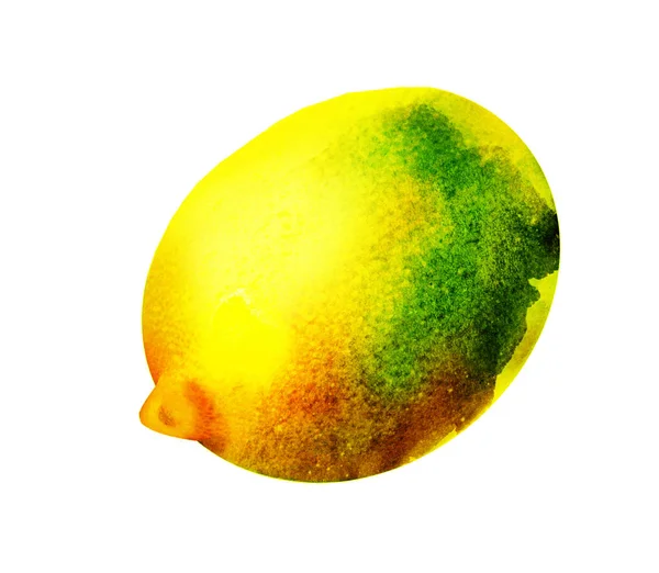 Akvarell Citron Baksidan — Stockfoto