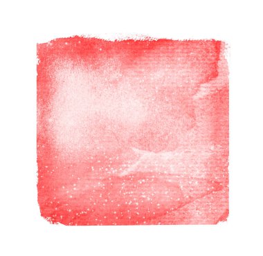 Beyaz arkaplanda suluboya kare