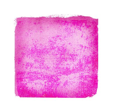 Beyaz arkaplanda suluboya kare