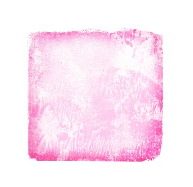 Beyaz arkaplanda suluboya kare