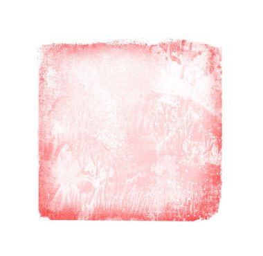 Beyaz arkaplanda suluboya kare