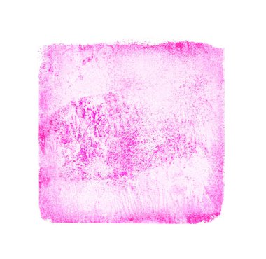 Beyaz arkaplanda suluboya kare