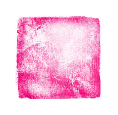 Beyaz arkaplanda suluboya kare