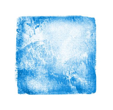 Beyaz arkaplanda suluboya kare