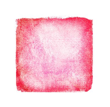 Beyaz arkaplanda suluboya kare