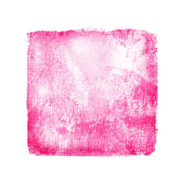 Beyaz arkaplanda suluboya kare