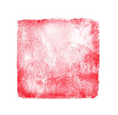 Beyaz arkaplanda suluboya kare