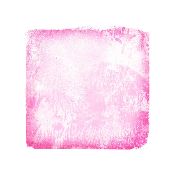 Beyaz arkaplanda suluboya kare