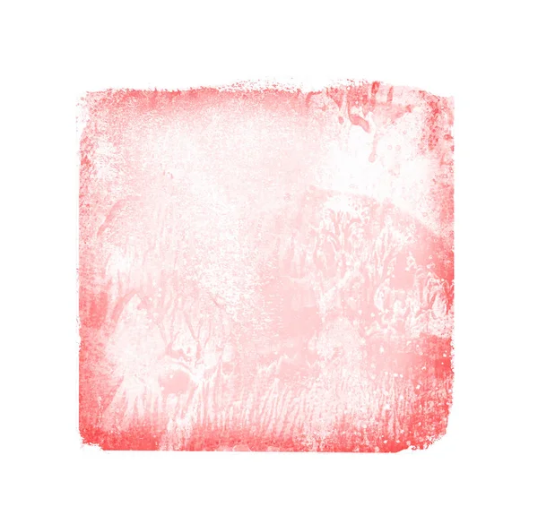 Beyaz arkaplanda suluboya kare