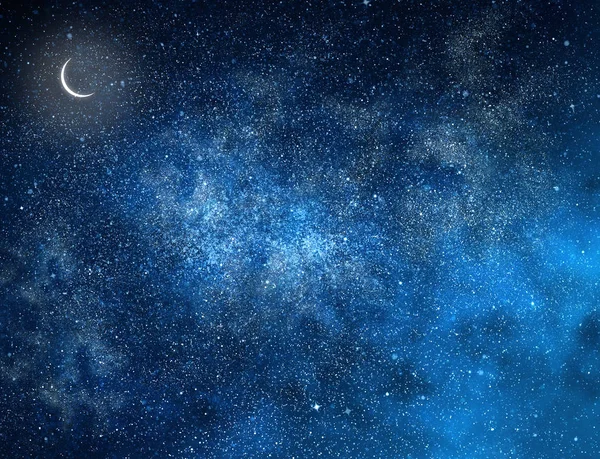 Céu Noturno Com Estrelas Como Fundo — Fotografia de Stock