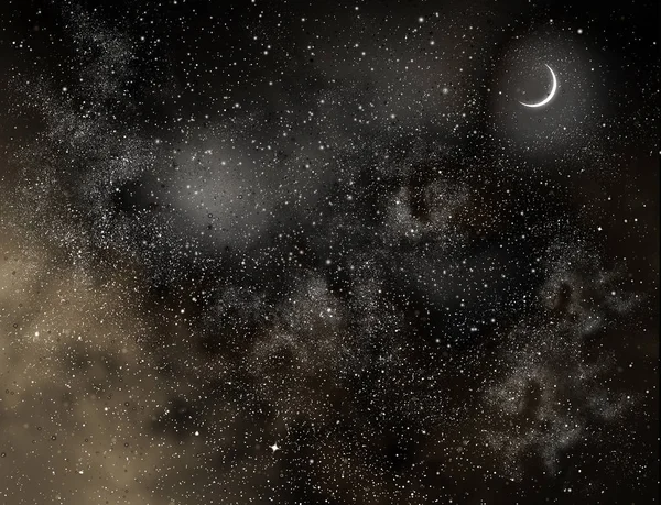 Noční Obloha Hvězdami Jako Pozadí — Stock fotografie