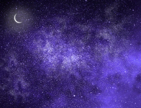 Ciel Nocturne Avec Des Étoiles Comme Arrière Plan — Photo