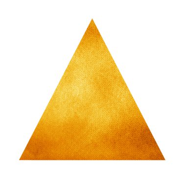 Beyaz üzerine suluboya üçgen