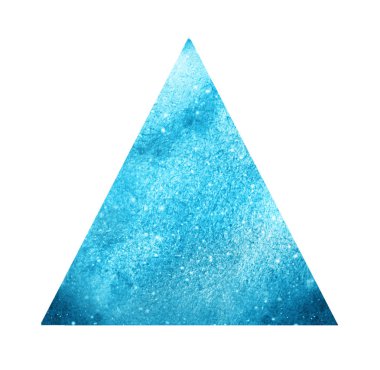 Beyaz üzerine suluboya üçgen