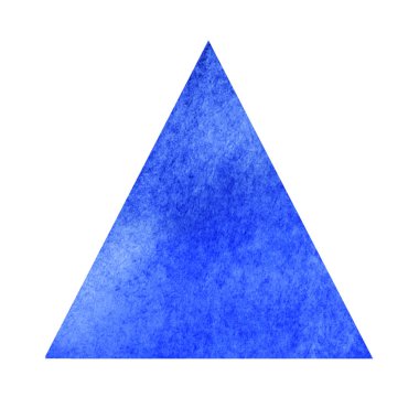 Beyaz üzerine suluboya üçgen