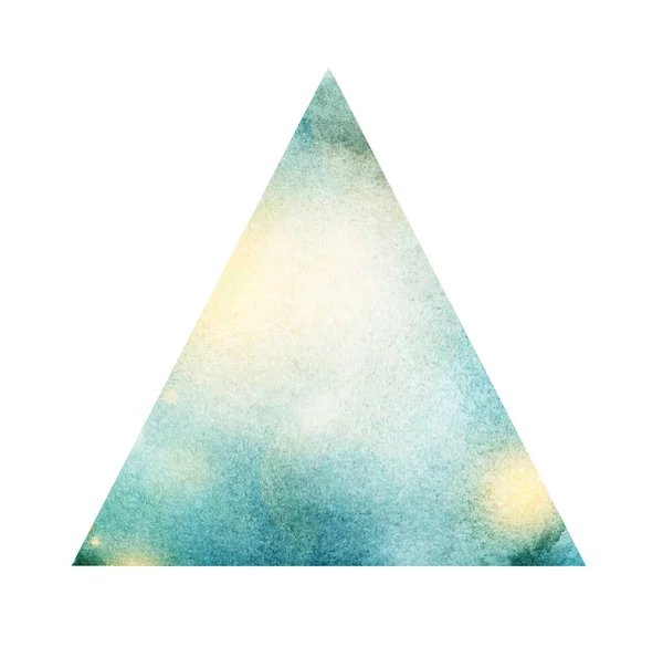 Triangolo acquerello su bianco — Foto Stock