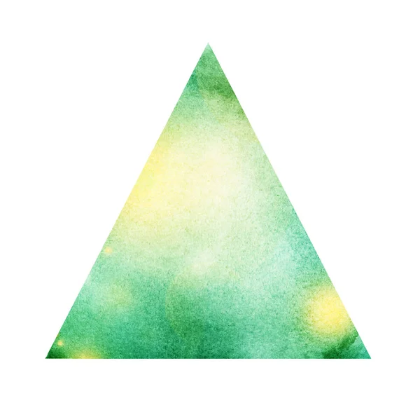 Triangle aquarelle sur blanc — Photo